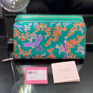 BRAND NEW! Kate Spade Bird Party Zip-Around Wallet